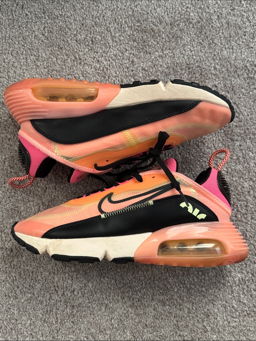 Nike Coral Pink & Black Air Max Athletic Sneakers